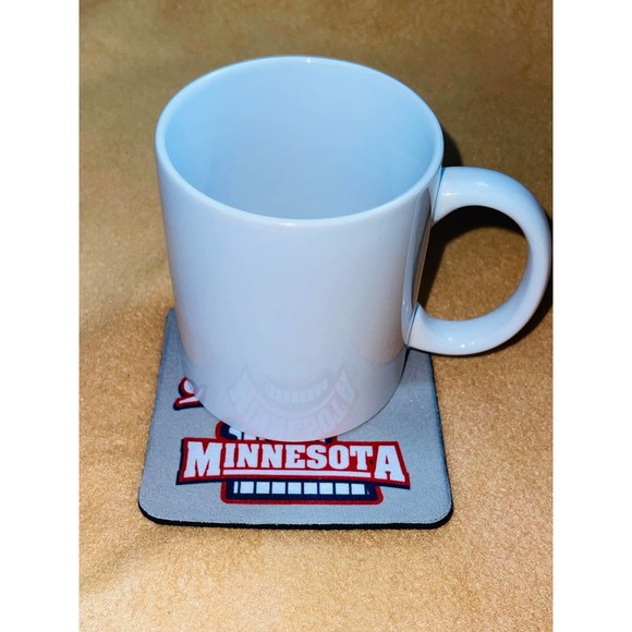 TWINS BASEBALL HIGH QUALITY COASTER SET (PACK OF 4 PER ORDER) - Picture 3 of 5